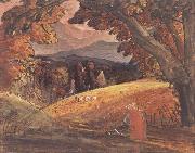 Samuel Palmer Harvesters by Firelight Germany oil painting artist